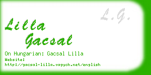 lilla gacsal business card
